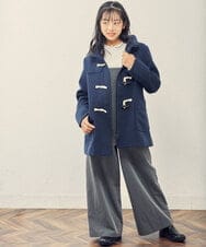 KJUAS02059 a.v.v KIDS(アー・ヴェ・ヴェ) [100-130]ライトフェイクウールダッフルコート ピンク
