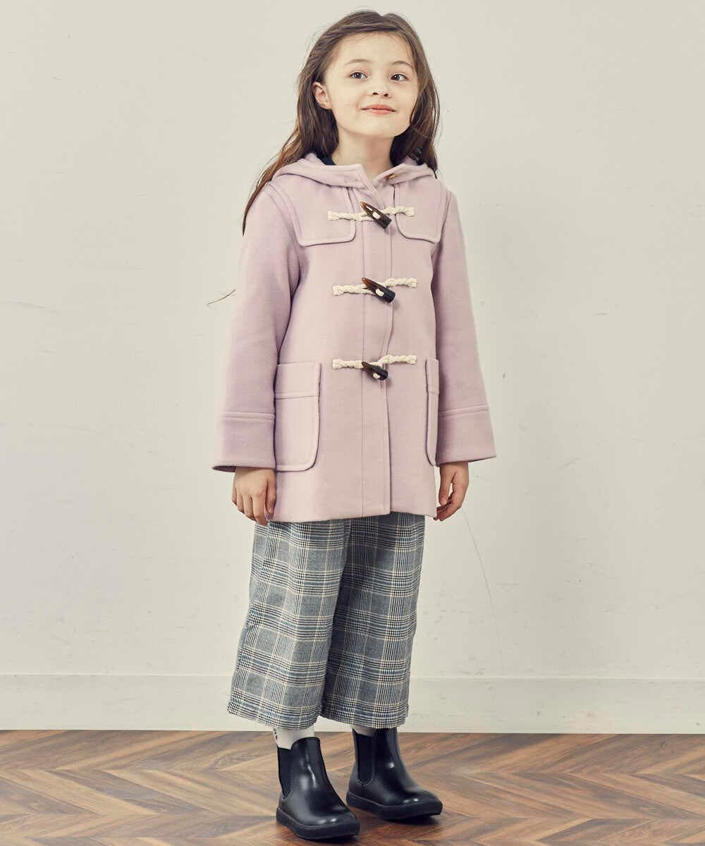 KJUAS02059 a.v.v KIDS(アー・ヴェ・ヴェ) [100-130]ライトフェイクウールダッフルコート ピンク