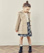 KJUAS02059 a.v.v KIDS(アー・ヴェ・ヴェ) [100-130]ライトフェイクウールダッフルコート ピンク