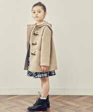 KJUAS02059 a.v.v KIDS(アー・ヴェ・ヴェ) [100-130]ライトフェイクウールダッフルコート ピンク