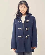 KJUAS02059 a.v.v KIDS(アー・ヴェ・ヴェ) [100-130]ライトフェイクウールダッフルコート ネイビー