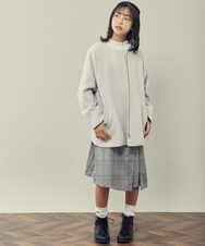 KJUAS03059 a.v.v KIDS(アー・ヴェ・ヴェ) [100-130]ライトフェイクウールAラインショートコート ライトブルー
