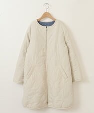 KJUAS06069 a.v.v KIDS(アー・ヴェ・ヴェ) [100-130]【2way】タフタ＆ボアリバーシブルバイカラーコート ブルー