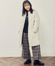 KJUAS06069 a.v.v KIDS(アー・ヴェ・ヴェ) [100-130]【2way】タフタ＆ボアリバーシブルバイカラーコート ベージュ