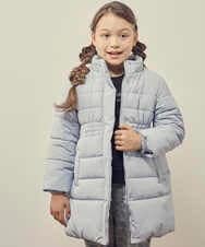 KJUAT01079 a.v.v KIDS(アー・ヴェ・ヴェ) [140-150]【2WAY】フィット＆フレア中綿ロングコート ブラック