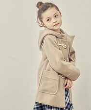 KJUAT02069 a.v.v KIDS(アー・ヴェ・ヴェ) [140-150]ライトフェイクウールダッフルコート ネイビー
