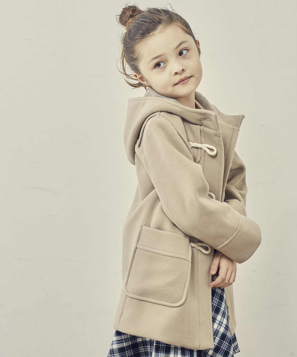 KJUAT02069 a.v.v KIDS(アー・ヴェ・ヴェ) [140-150]ライトフェイクウールダッフルコート ネイビー