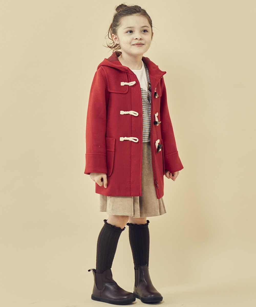 KJUAT02069 a.v.v KIDS(アー・ヴェ・ヴェ) [140-150]ライトフェイクウールダッフルコート ネイビー
