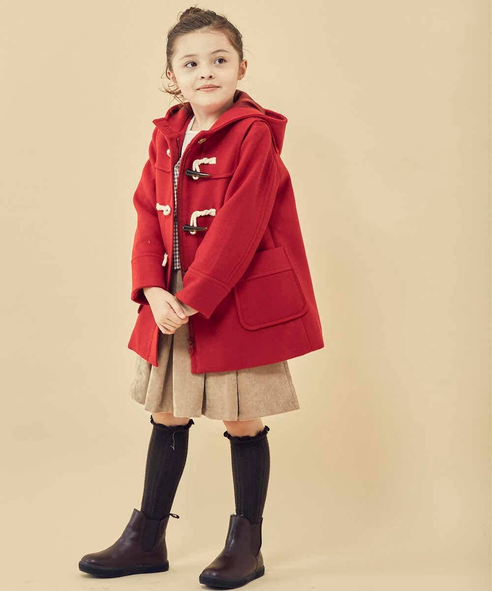 KJUAT02069 a.v.v KIDS(アー・ヴェ・ヴェ) [140-150]ライトフェイクウールダッフルコート ネイビー