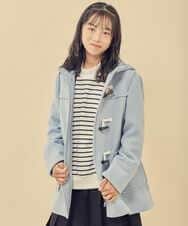 KJUAT02069 a.v.v KIDS(アー・ヴェ・ヴェ) [140-150]ライトフェイクウールダッフルコート ネイビー