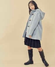 KJUAT02069 a.v.v KIDS(アー・ヴェ・ヴェ) [140-150]ライトフェイクウールダッフルコート ネイビー