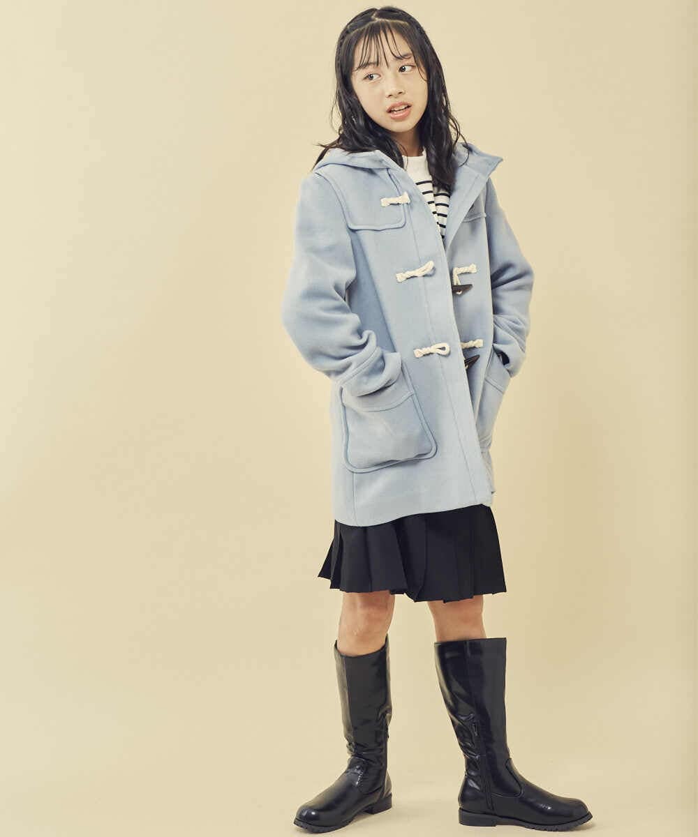 KJUAT02069 a.v.v KIDS(アー・ヴェ・ヴェ) [140-150]ライトフェイクウールダッフルコート ネイビー