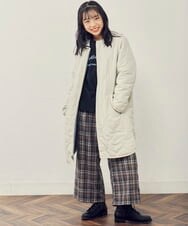 KJUAT06079 a.v.v KIDS(アー・ヴェ・ヴェ) [140-150]【2way】タフタ＆ボアリバーシブルバイカラーコート ブルー