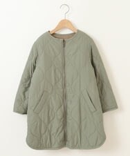 KJUAT06079 a.v.v KIDS(アー・ヴェ・ヴェ) [140-150]【2way】タフタ＆ボアリバーシブルバイカラーコート ベージュ