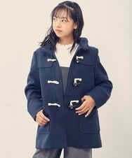 KJUAU02074 a.v.v KIDS(アー・ヴェ・ヴェ) [160]ライトフェイクウールダッフルコート ネイビー