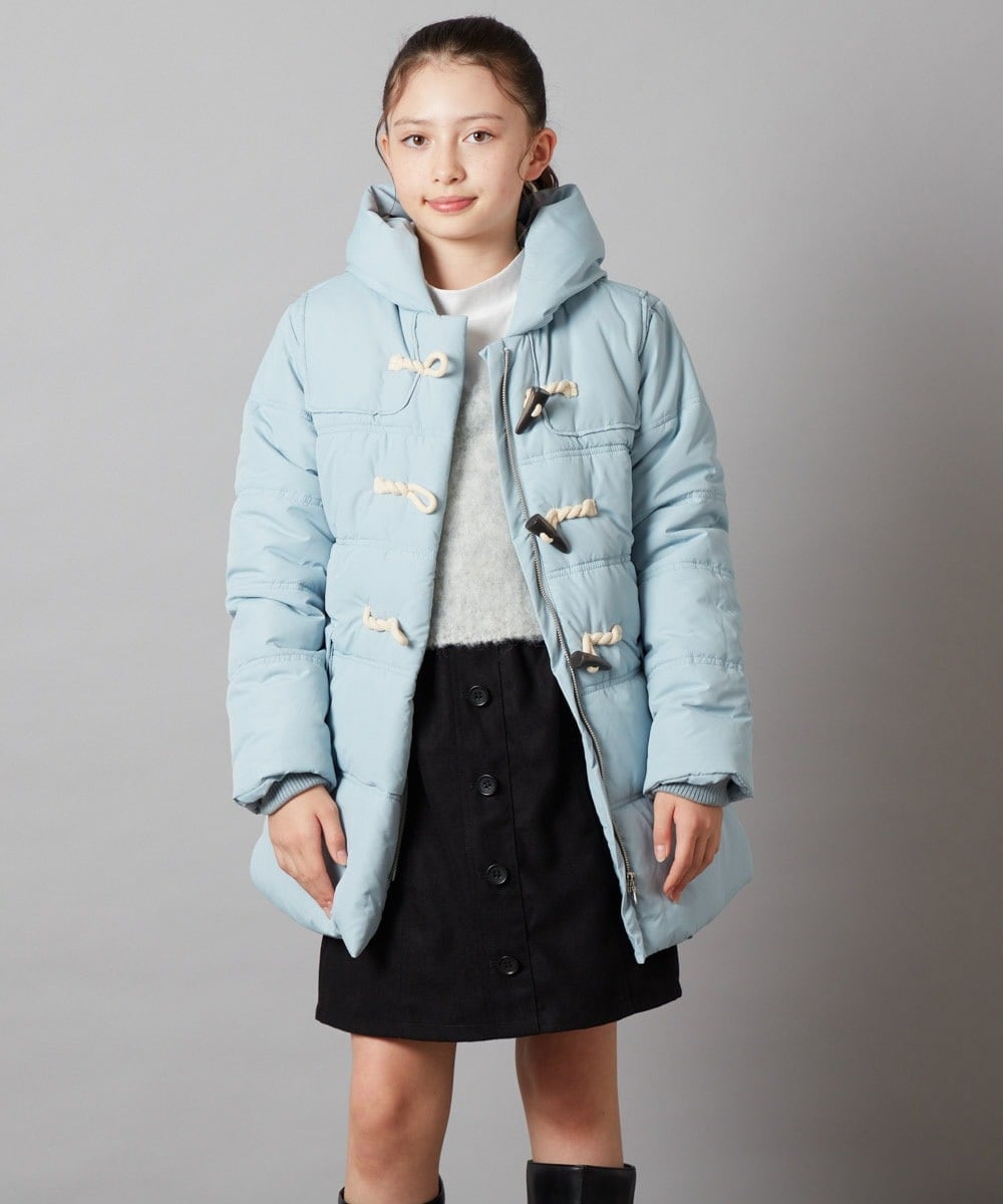 KJUAV03069 a.v.v KIDS(アー・ヴェ・ヴェ) [100-130]中綿ダッフルコート ライトブルー