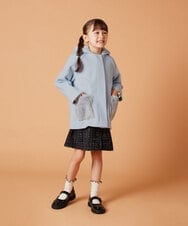 KJUAV04069 a.v.v KIDS(アー・ヴェ・ヴェ) [100-130]【2WAY】ファーポケットAラインコート ピンク