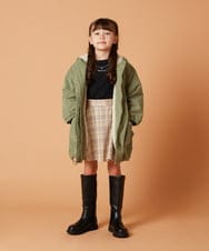 KJUAV05069 a.v.v KIDS(アー・ヴェ・ヴェ) [100-130]裏ボアモッズコート カーキ