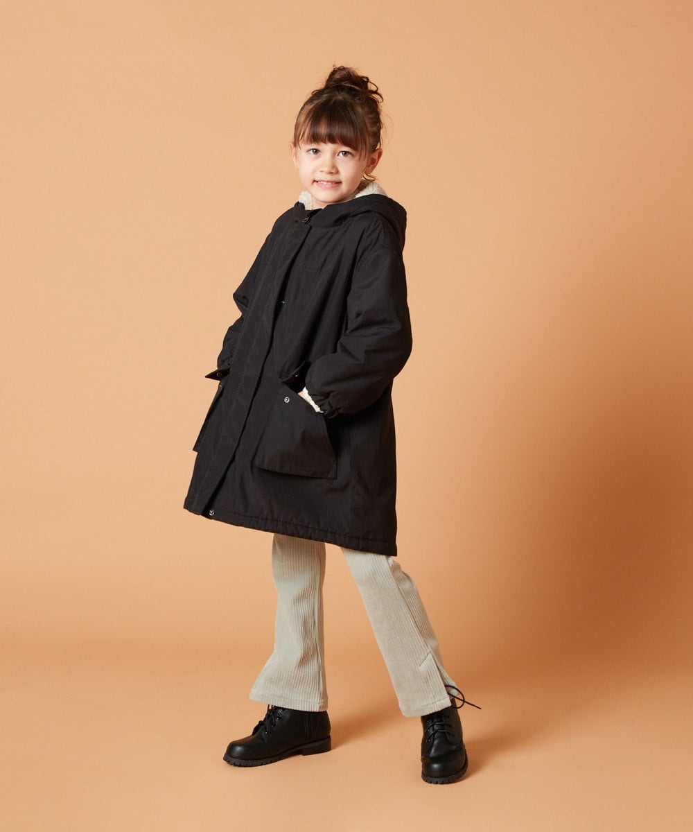 KJUAV05069 a.v.v KIDS(アー・ヴェ・ヴェ) [100-130]裏ボアモッズコート カーキ