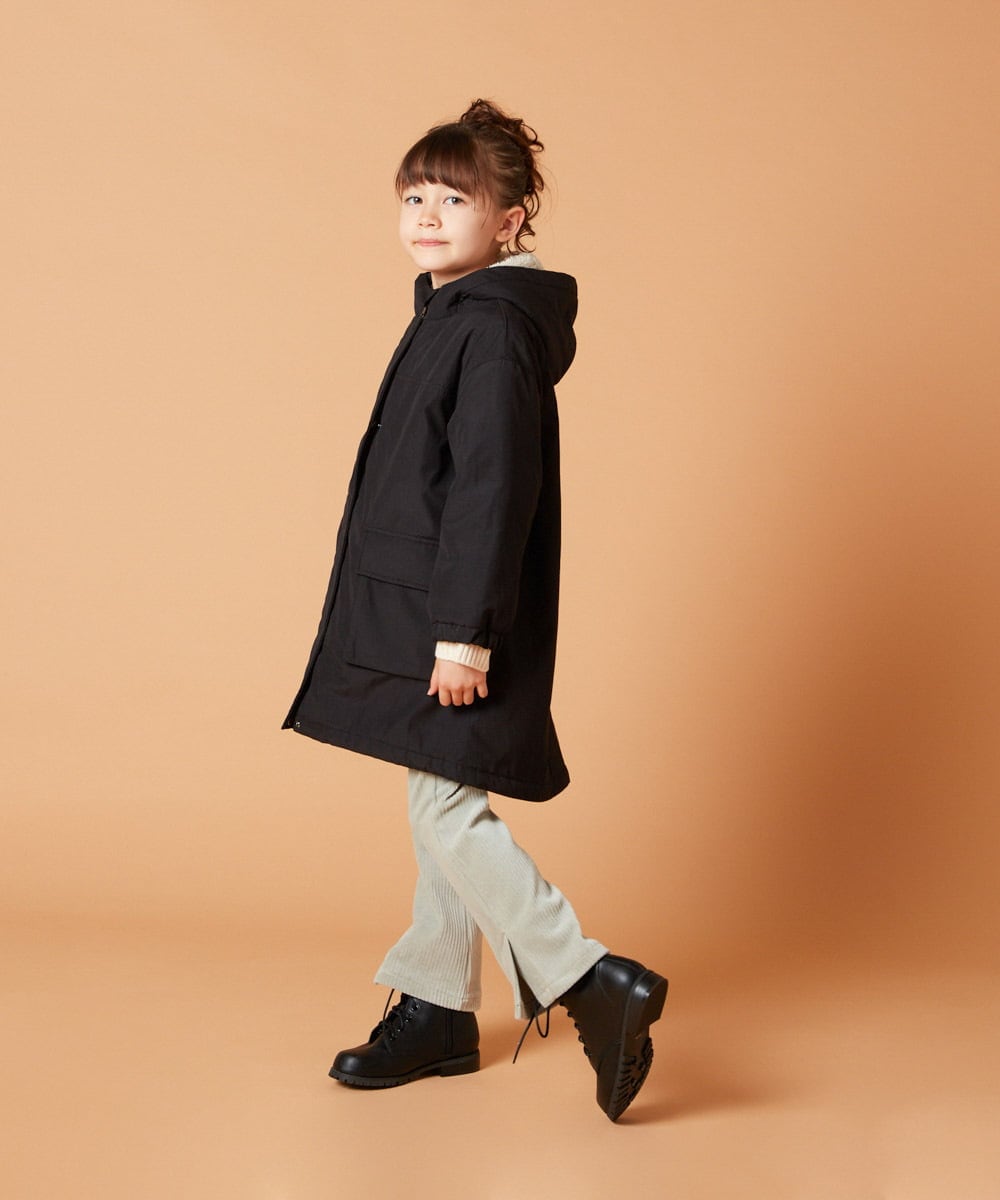 KJUAV05069 a.v.v KIDS(アー・ヴェ・ヴェ) [100-130]裏ボアモッズコート カーキ