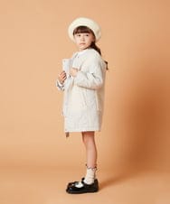 KJUAV06069 a.v.v KIDS(アー・ヴェ・ヴェ) [120-130]ボア切り替えキルティングコート カーキ