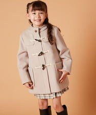 KJUAW02079 a.v.v KIDS(アー・ヴェ・ヴェ) [140-150]【選べる5色展開】ライトフェイクウールダッフルコート ベージュ