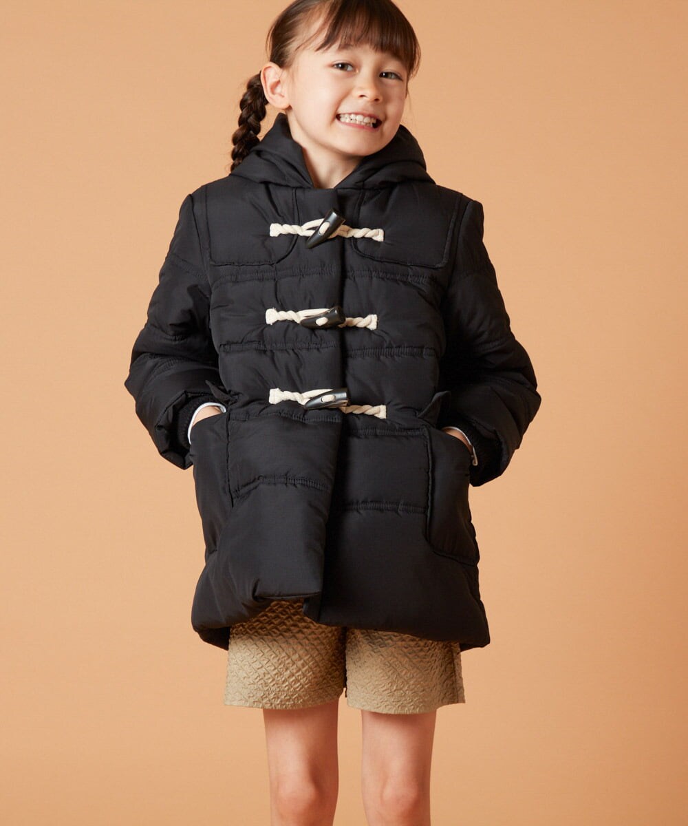 KJUAW03079 a.v.v KIDS(アー・ヴェ・ヴェ) [140-150]中綿ダッフルコート ブラック