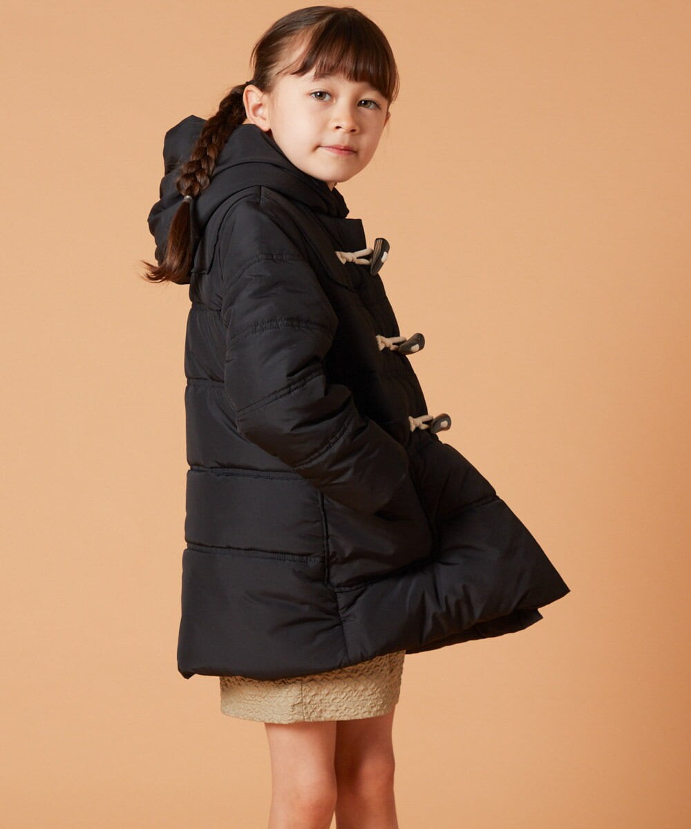 KJUAW03079 a.v.v KIDS(アー・ヴェ・ヴェ) [140-150]中綿ダッフルコート ブラック