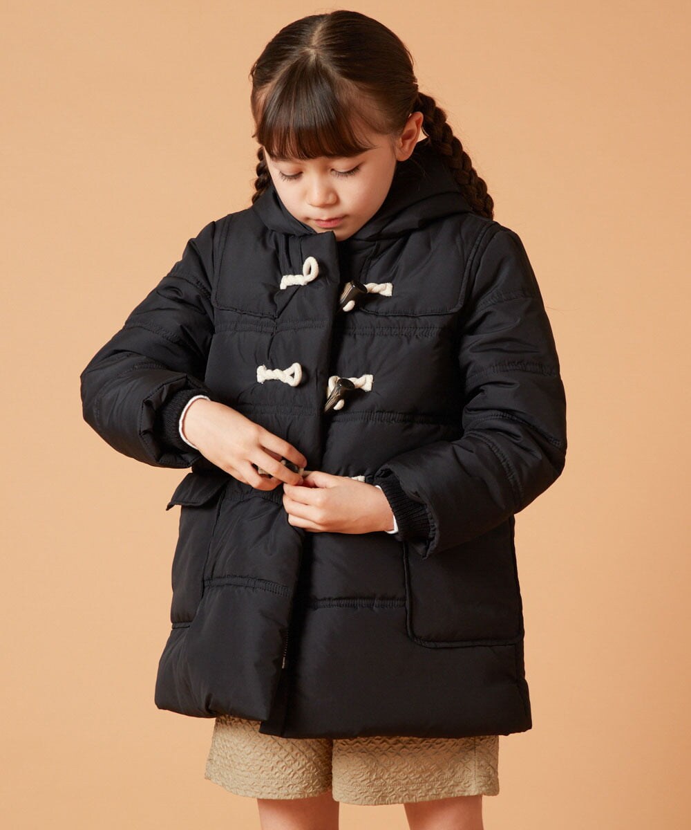 KJUAW03079 a.v.v KIDS(アー・ヴェ・ヴェ) [140-150]中綿ダッフルコート ブラック