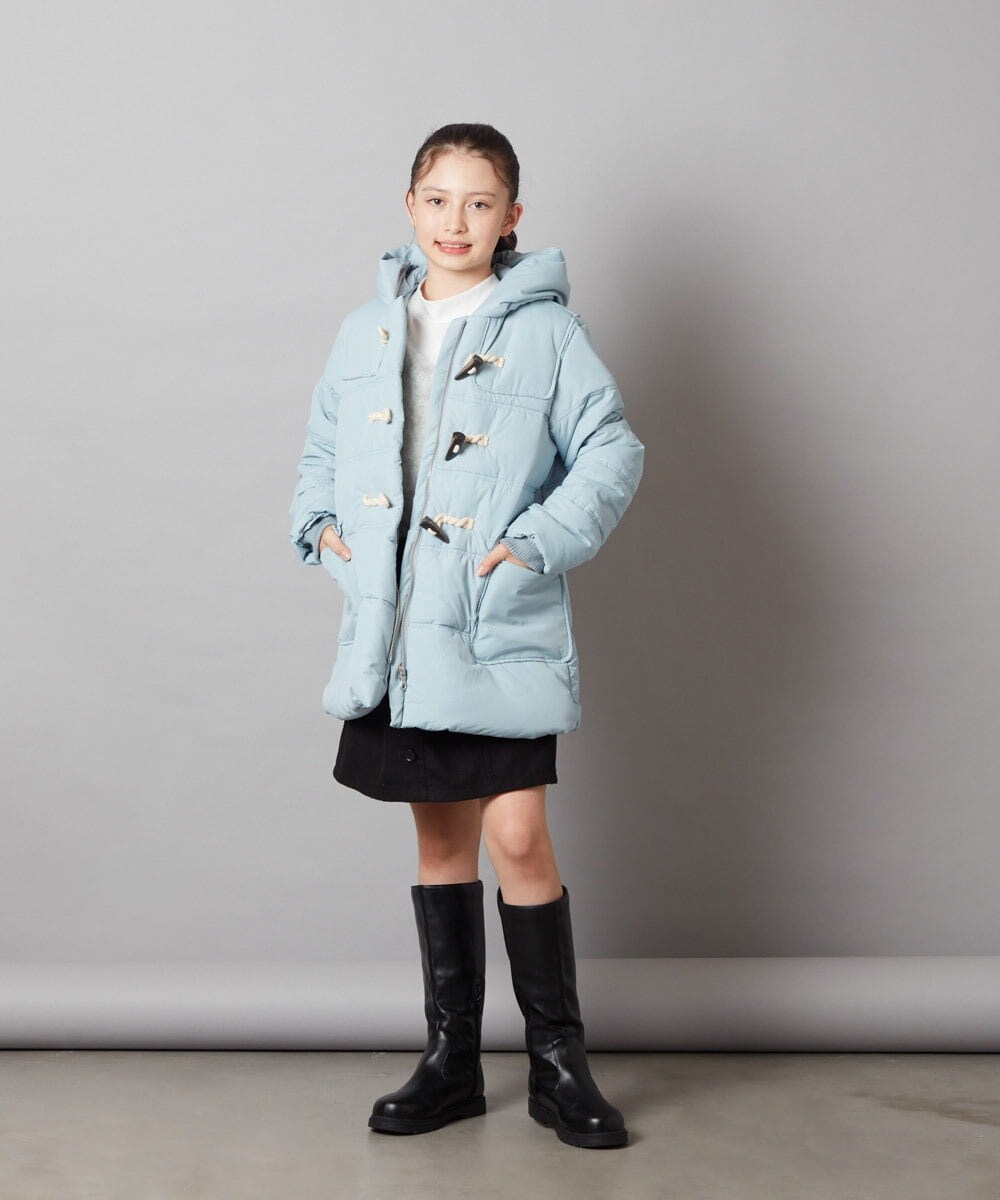 KJUAW03079 a.v.v KIDS(アー・ヴェ・ヴェ) [140-150]中綿ダッフルコート ブラック