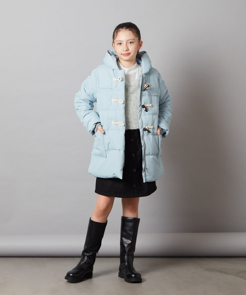 KJUAW03079 a.v.v KIDS(アー・ヴェ・ヴェ) [140-150]中綿ダッフルコート ブラック