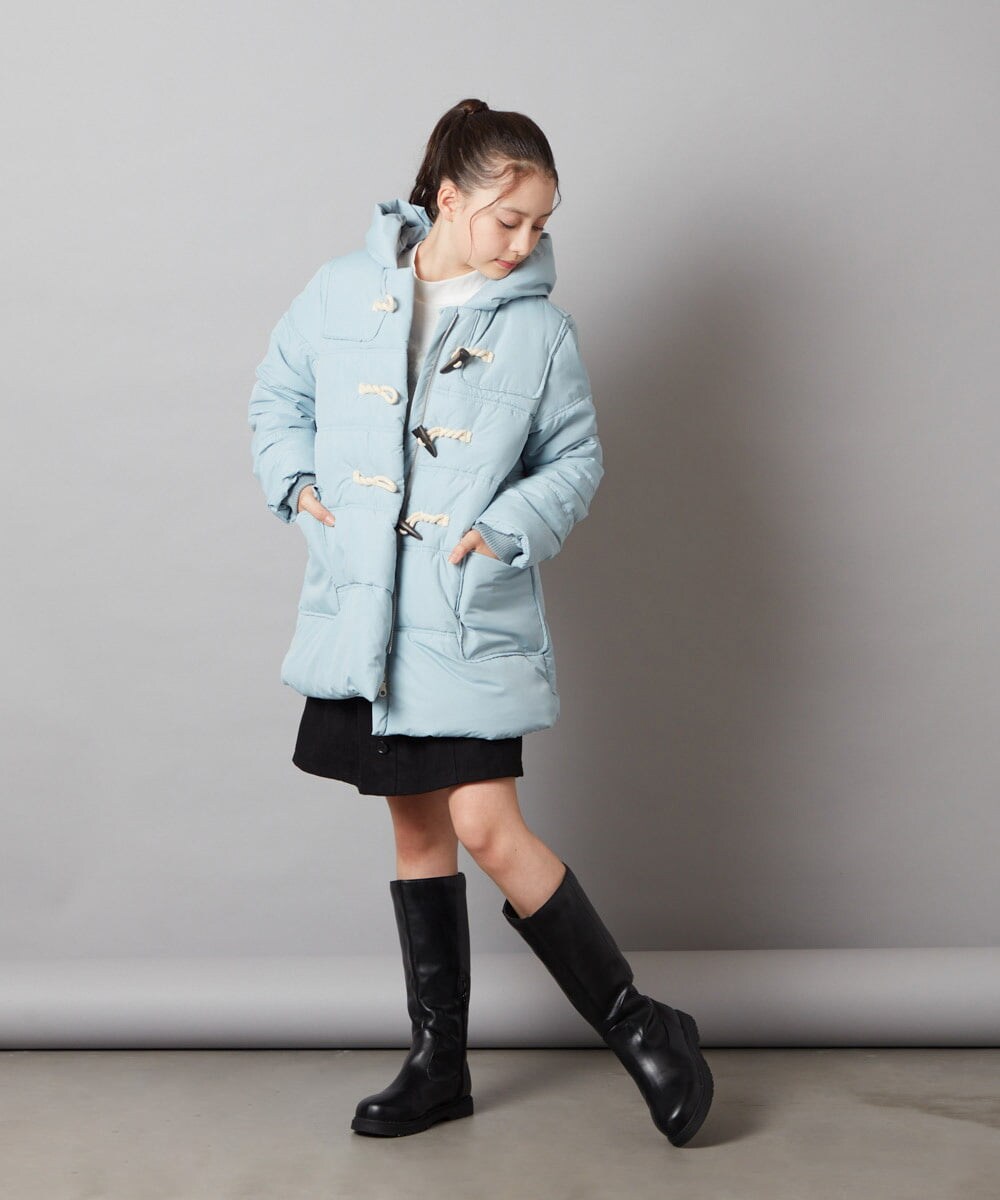 KJUAW03079 a.v.v KIDS(アー・ヴェ・ヴェ) [140-150]中綿ダッフルコート ブラック