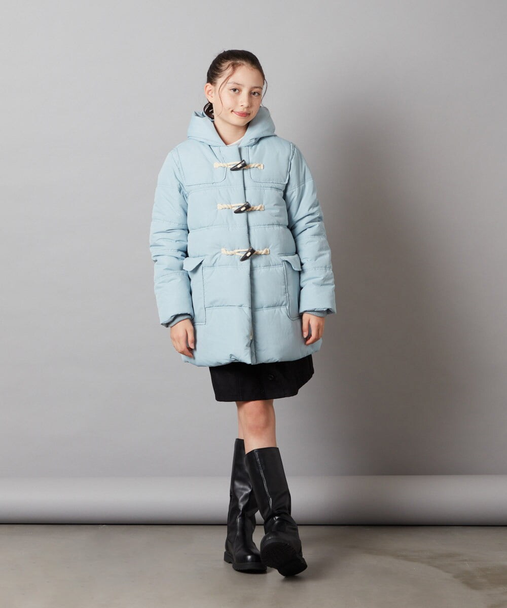 KJUAW03079 a.v.v KIDS(アー・ヴェ・ヴェ) [140-150]中綿ダッフルコート ブラック