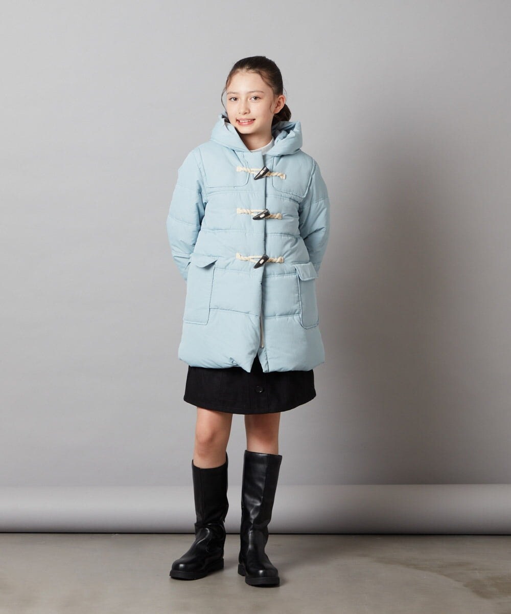 KJUAW03079 a.v.v KIDS(アー・ヴェ・ヴェ) [140-150]中綿ダッフルコート ブラック