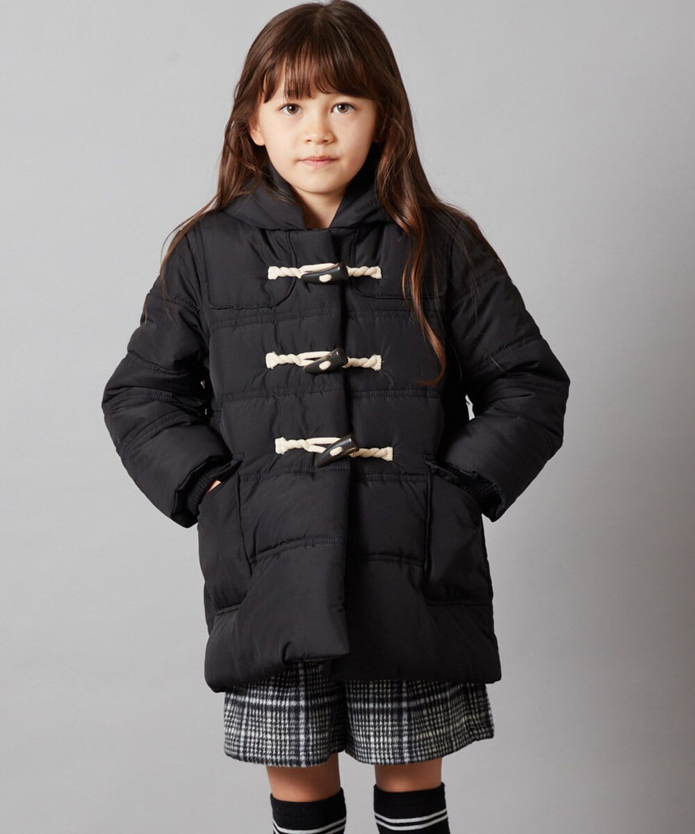 KJUAW03079 a.v.v KIDS(アー・ヴェ・ヴェ) [140-150]中綿ダッフルコート ブラック