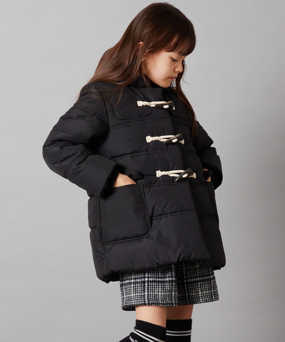 KJUAW03079 a.v.v KIDS(アー・ヴェ・ヴェ) [140-150]中綿ダッフルコート ブラック