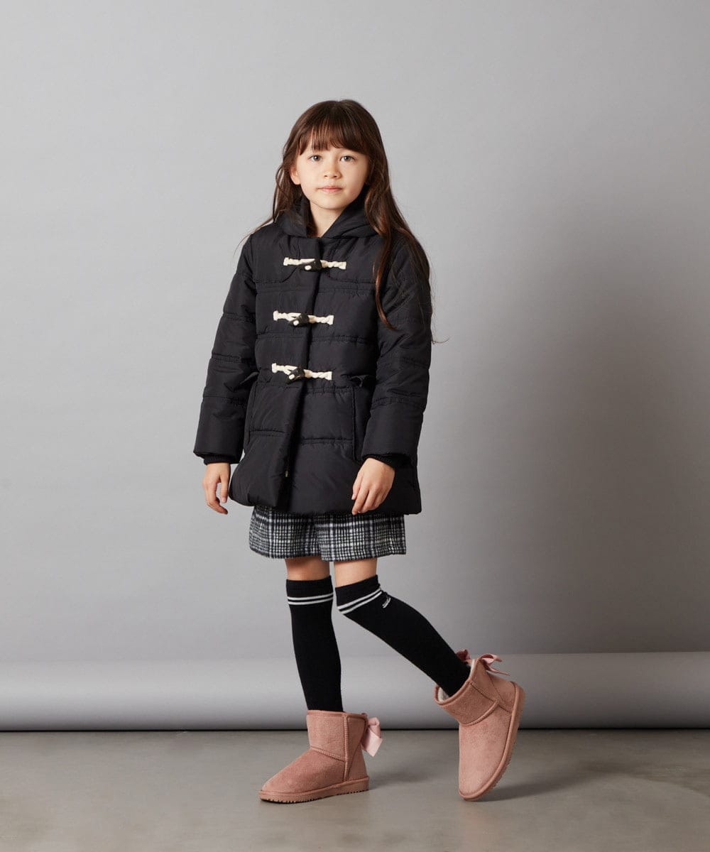 KJUAW03079 a.v.v KIDS(アー・ヴェ・ヴェ) [140-150]中綿ダッフルコート ブラック