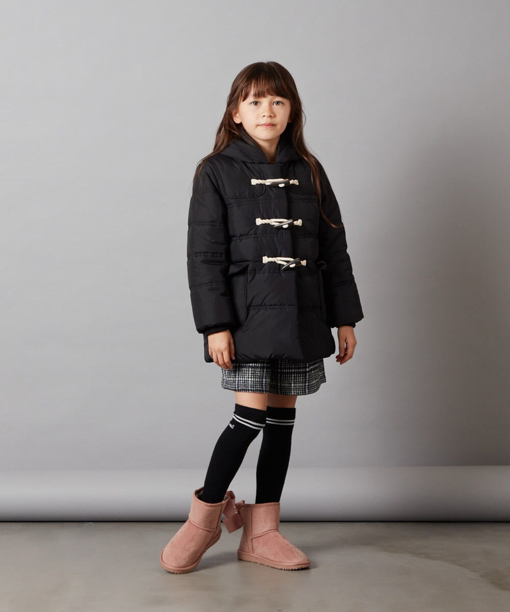KJUAW03079 a.v.v KIDS(アー・ヴェ・ヴェ) [140-150]中綿ダッフルコート ブラック