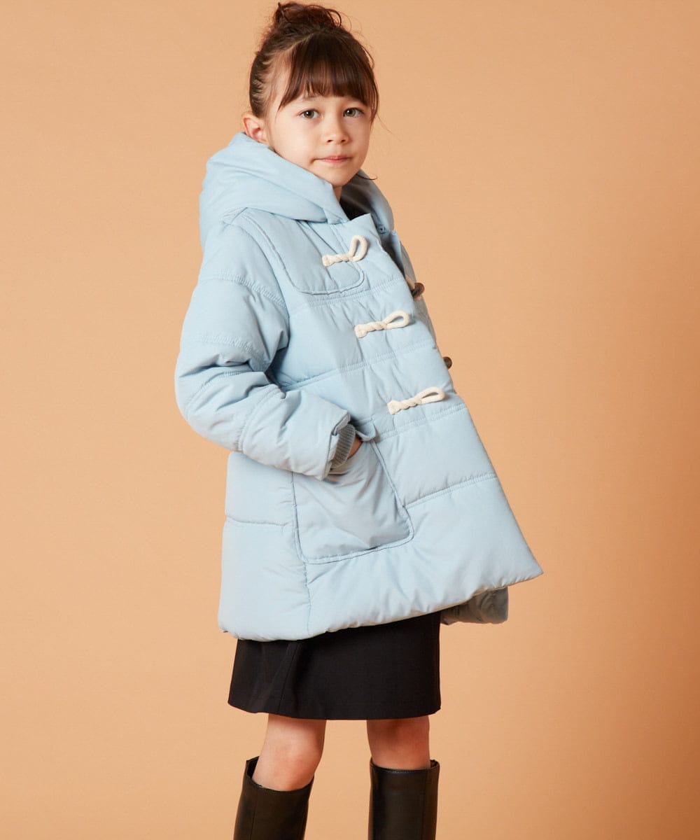 KJUAW03079 a.v.v KIDS(アー・ヴェ・ヴェ) [140-150]中綿ダッフルコート ブラック