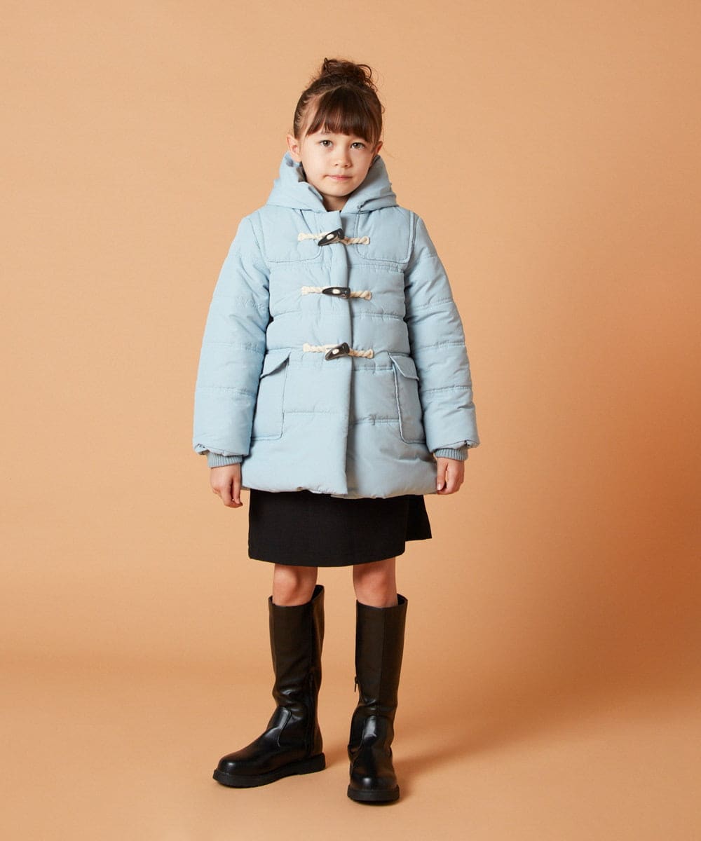 KJUAW03079 a.v.v KIDS(アー・ヴェ・ヴェ) [140-150]中綿ダッフルコート ブラック