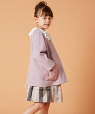 KJUAW04079 a.v.v KIDS(アー・ヴェ・ヴェ) [140-150]【2WAY】ファーポケットAラインコート ベージュ