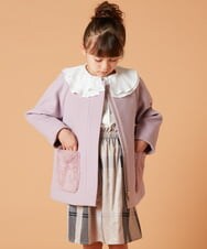 KJUAW04079 a.v.v KIDS(アー・ヴェ・ヴェ) [140-150]【2WAY】ファーポケットAラインコート ベージュ