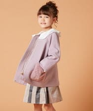 KJUAW04079 a.v.v KIDS(アー・ヴェ・ヴェ) [140-150]【2WAY】ファーポケットAラインコート ベージュ