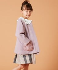 KJUAW04079 a.v.v KIDS(アー・ヴェ・ヴェ) [140-150]【2WAY】ファーポケットAラインコート ベージュ