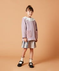 KJUAW04079 a.v.v KIDS(アー・ヴェ・ヴェ) [140-150]【2WAY】ファーポケットAラインコート ベージュ