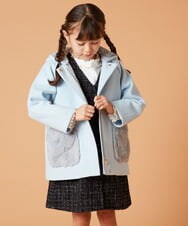 KJUAW04079 a.v.v KIDS(アー・ヴェ・ヴェ) [140-150]【2WAY】ファーポケットAラインコート ベージュ