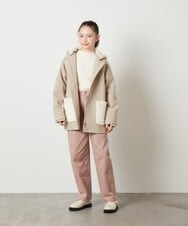 KJUAW04079 a.v.v KIDS(アー・ヴェ・ヴェ) [140-150]【2WAY】ファーポケットAラインコート ベージュ