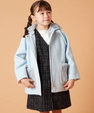 KJUAW04079 a.v.v KIDS(アー・ヴェ・ヴェ) [140-150]【2WAY】ファーポケットAラインコート ベージュ