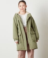 KJUAW05079 a.v.v KIDS(アー・ヴェ・ヴェ) [140-150]裏ボアモッズコート カーキ