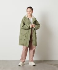 KJUAW05079 a.v.v KIDS(アー・ヴェ・ヴェ) [140-150]裏ボアモッズコート ブラック